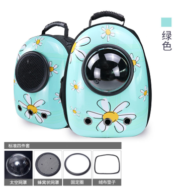 Mochila Transportadora VERDE Mochila Transportadora de mascotas BLANCO - Imagen 1