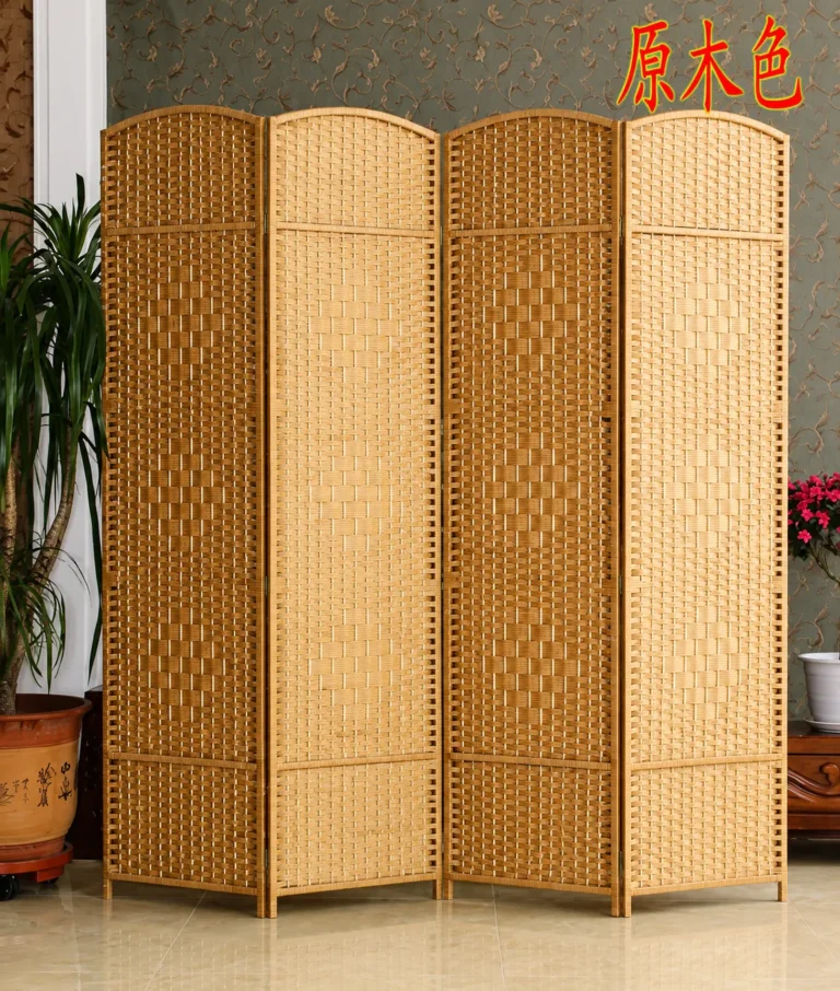 Biombo Plegable Decorativo de 4 Paneles