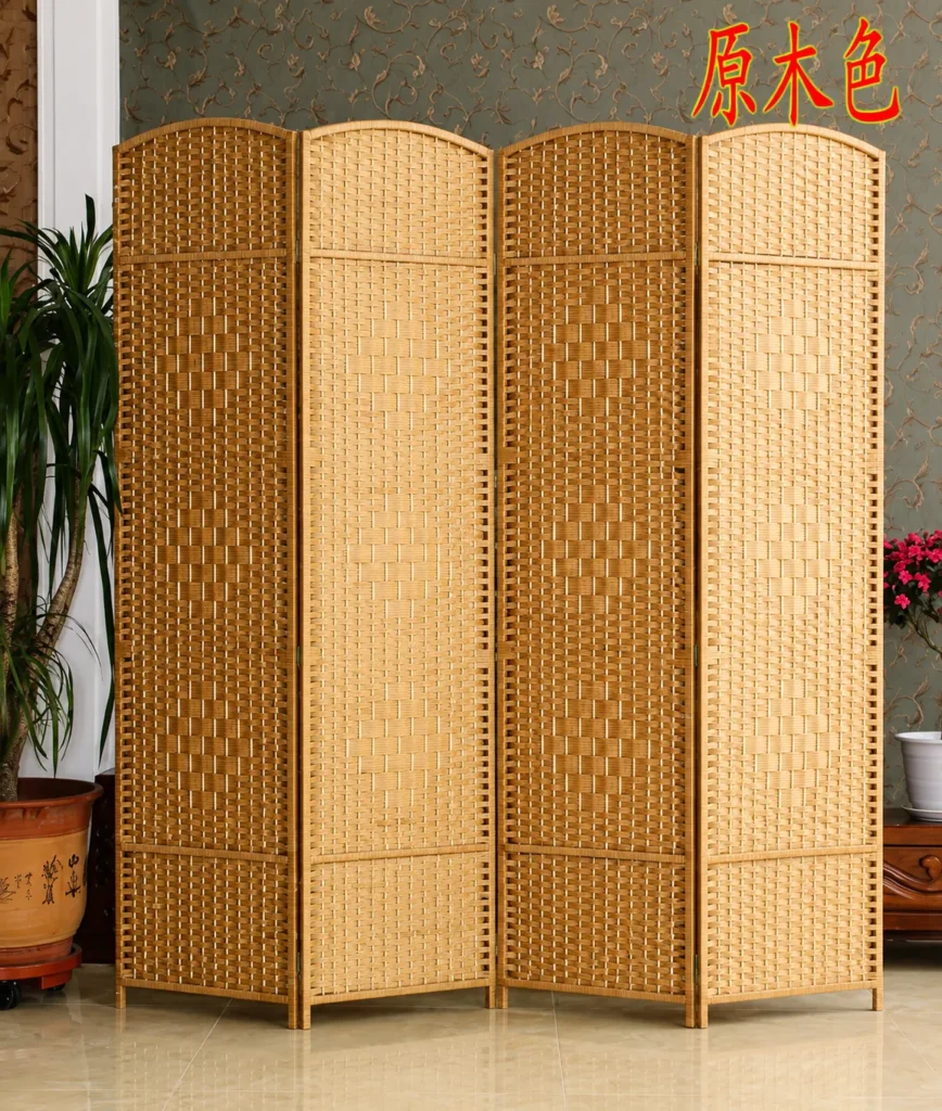 Biombo Plegable Decorativo de 4 Paneles