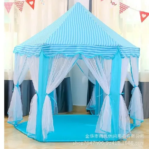 Carpa Infantil Tipo Castillo para Niños - Celeste