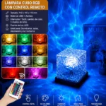 Lámpara Nocturna LED con Efecto de Agua y Proyección RGB