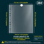 Micas Protectores A4 Perforadas – Paquete de 10 Unidades