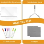 Pizarra LED Acrílica para Mensajes – Set Completo